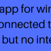 Gmail app for windows connected to WiFi but no internet