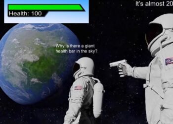 Why is there a Health Bar in the Sky