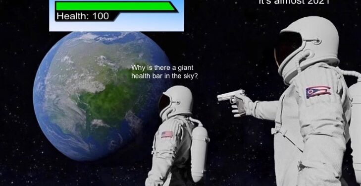 Why is there a Health Bar in the Sky